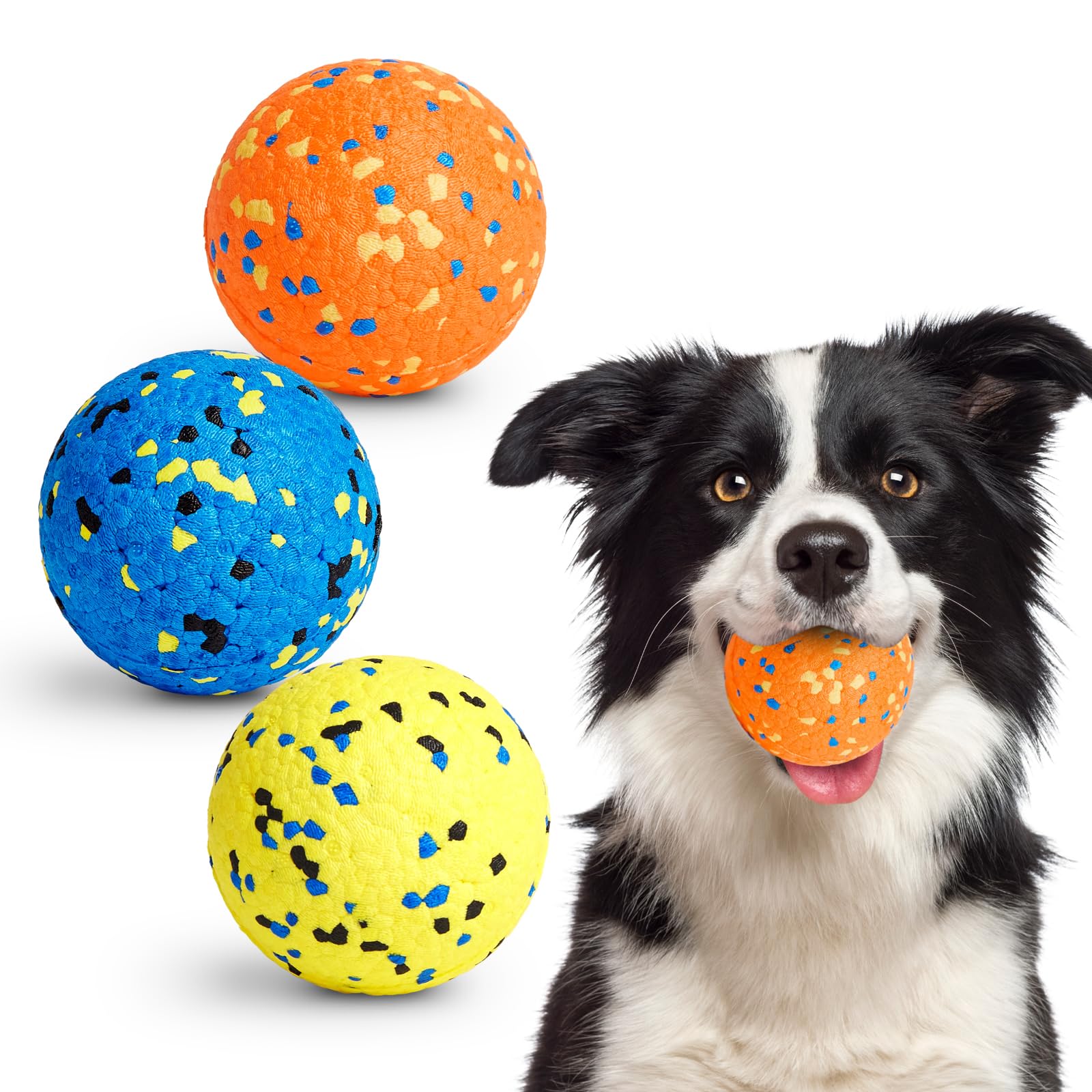 Dog Balls Tennis Ball for Aggressive Chewers Dog Bouncy Balls Chew Toys Water Toy Fetch Ball for Large