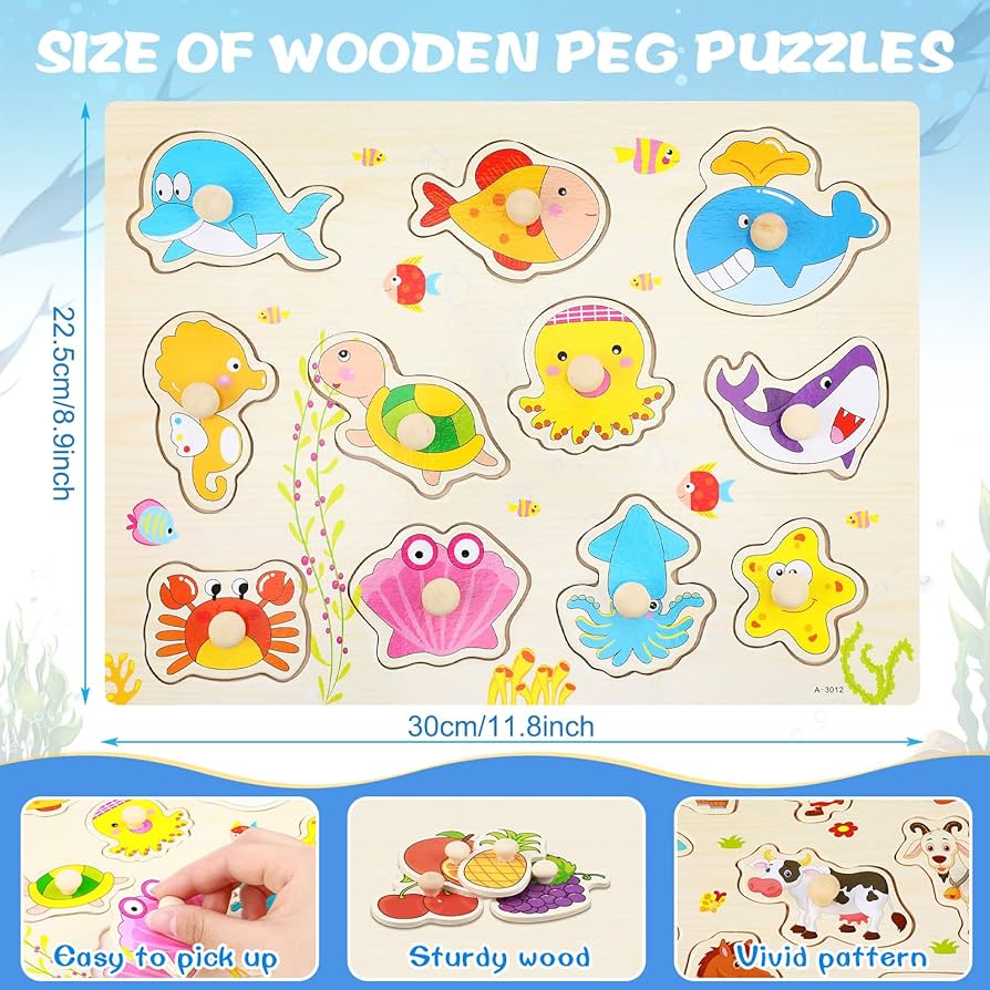 知育玩具 pola Amazon.com: Chivao 18 Pack 30 Pieces Puzzles for Kids Ages 3