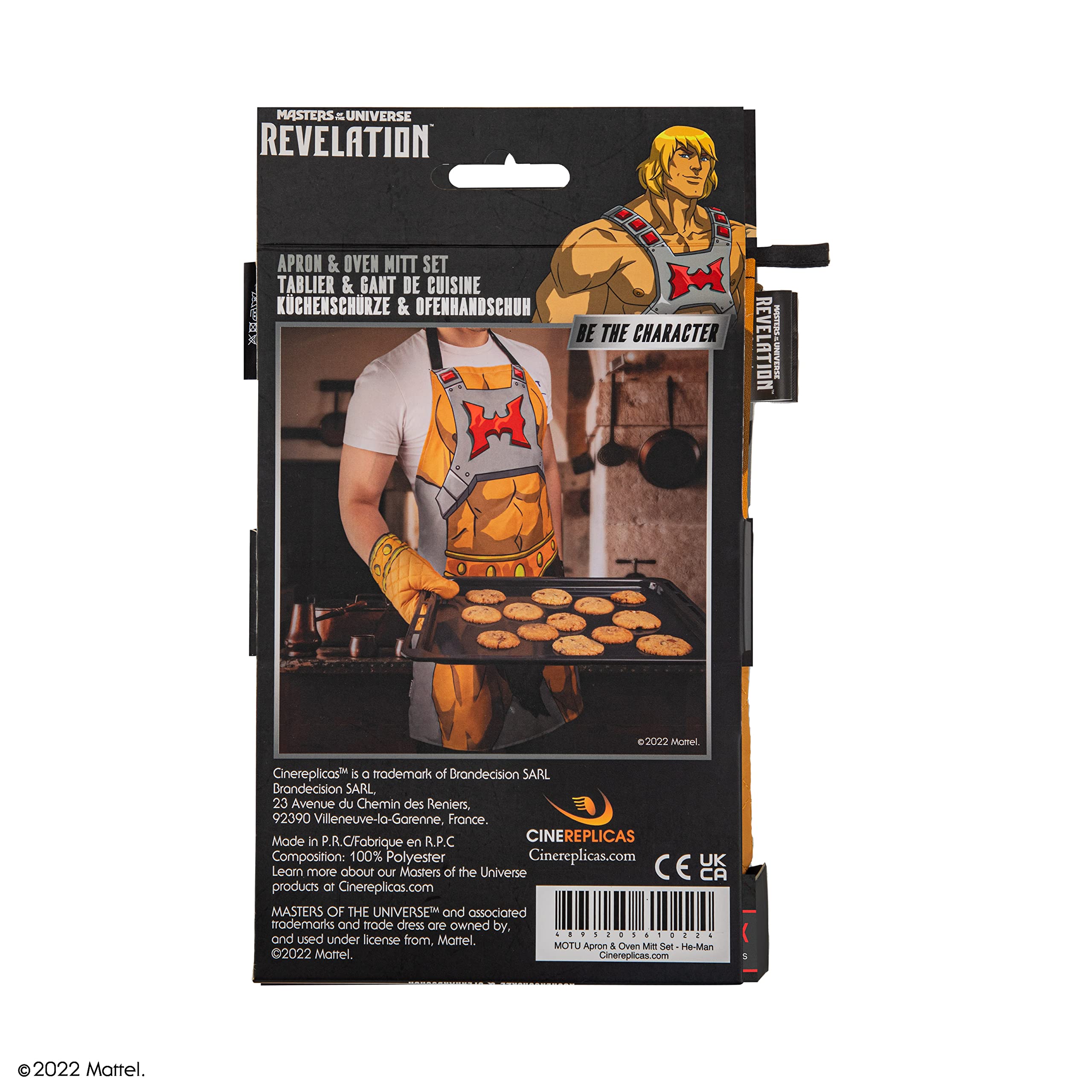 Cinereplicas MOTU - Delantal y guante de cocina He-Man - Licencia Oficial