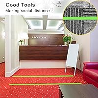 Vista 4 de Zonon 6 rollos de tiras marcadoras de alfombra, cinta de suelo para aula, marcadores de alfombra de nailon para suministros escolares, alfombra