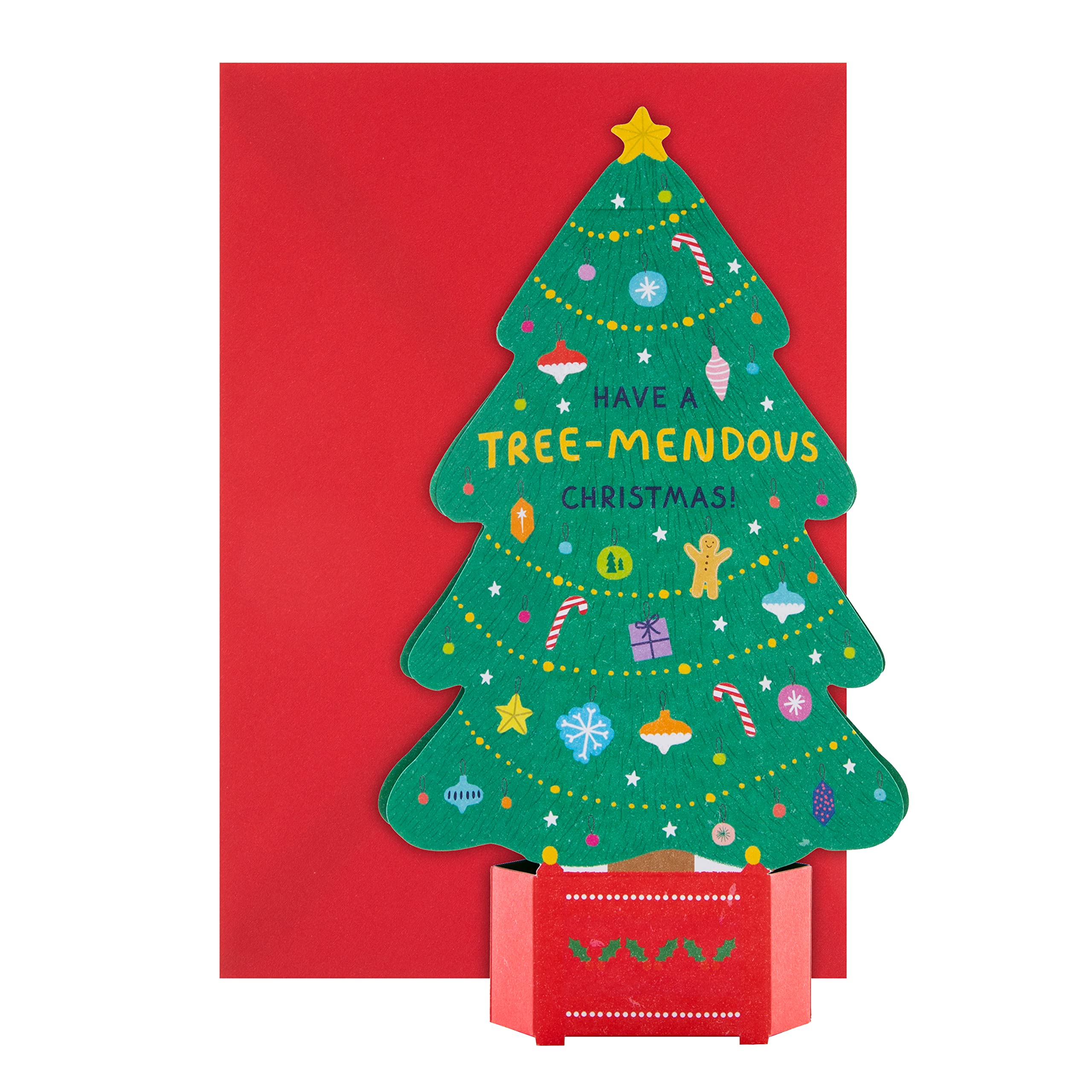 Hallmark Open Christmas Card - Contemporary 3D Pop Up Tree Design