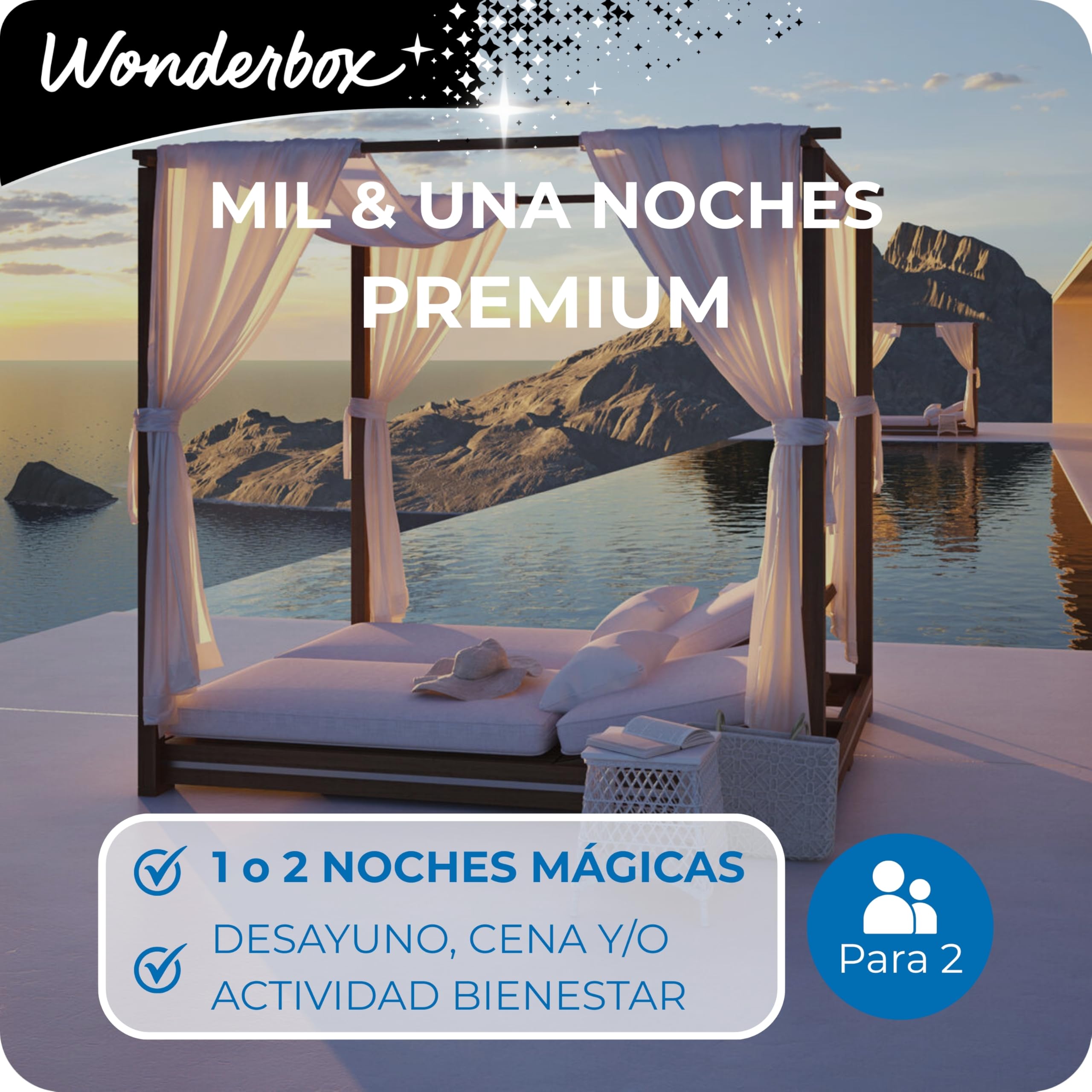 Wonderbox Caja Regalo - MIL & UNA NOCHES PREMIUM - una estancia con diferentes opciones a elegir entre 3.050 hoteles premium para dos personas.