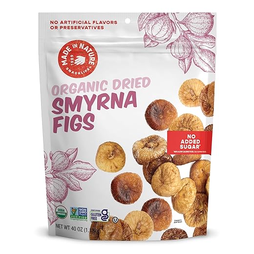 Made in Nature Organic Dried Fruit, Turkish Smyrna Figs, 40oz Bag – Non-GMO, Unsulfured Gluten Free