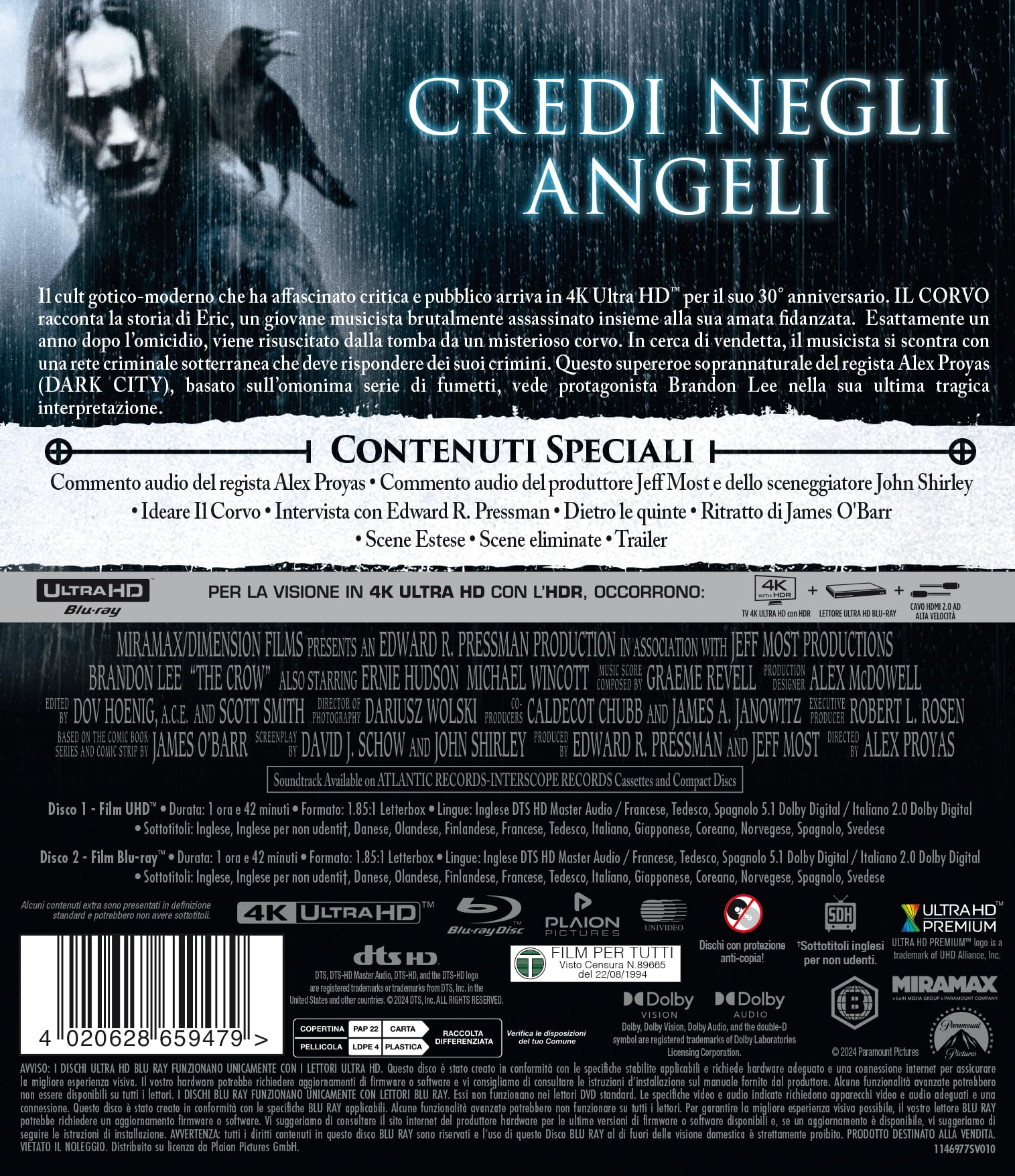 Il Corvo (4K UHD + Blu-ray)