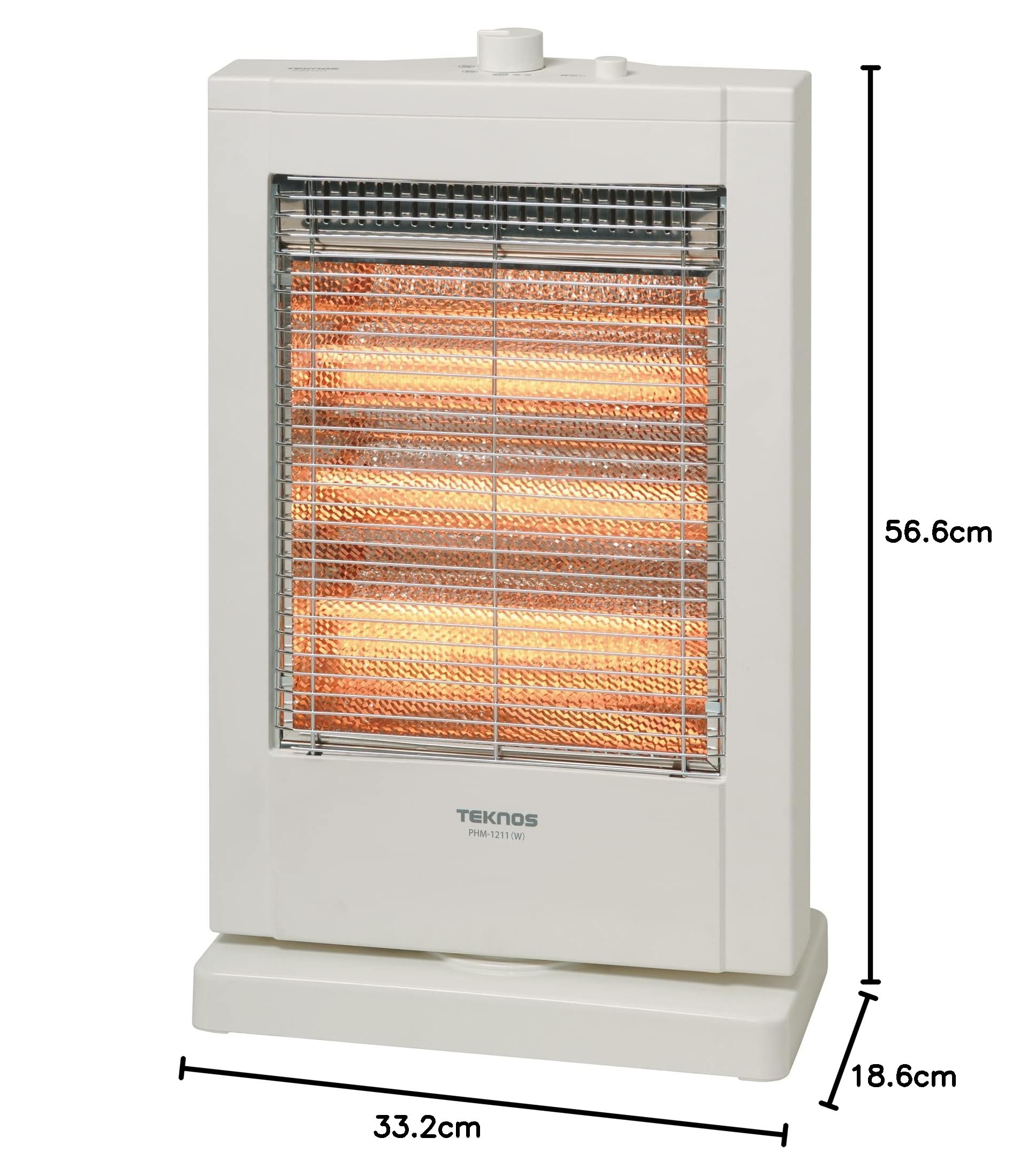 Amazon | TEKNOS ハロゲンヒーター 3灯 1200W,800W PH-1212(W