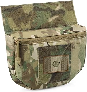 WYNEX Tactical Drop Pouch for Chest Rig, Sub Abdominal Carrying Kit Bag Utility Tool Dangler Organizer Pouch Hook-and-Loop Add-on Pouch Patch Included