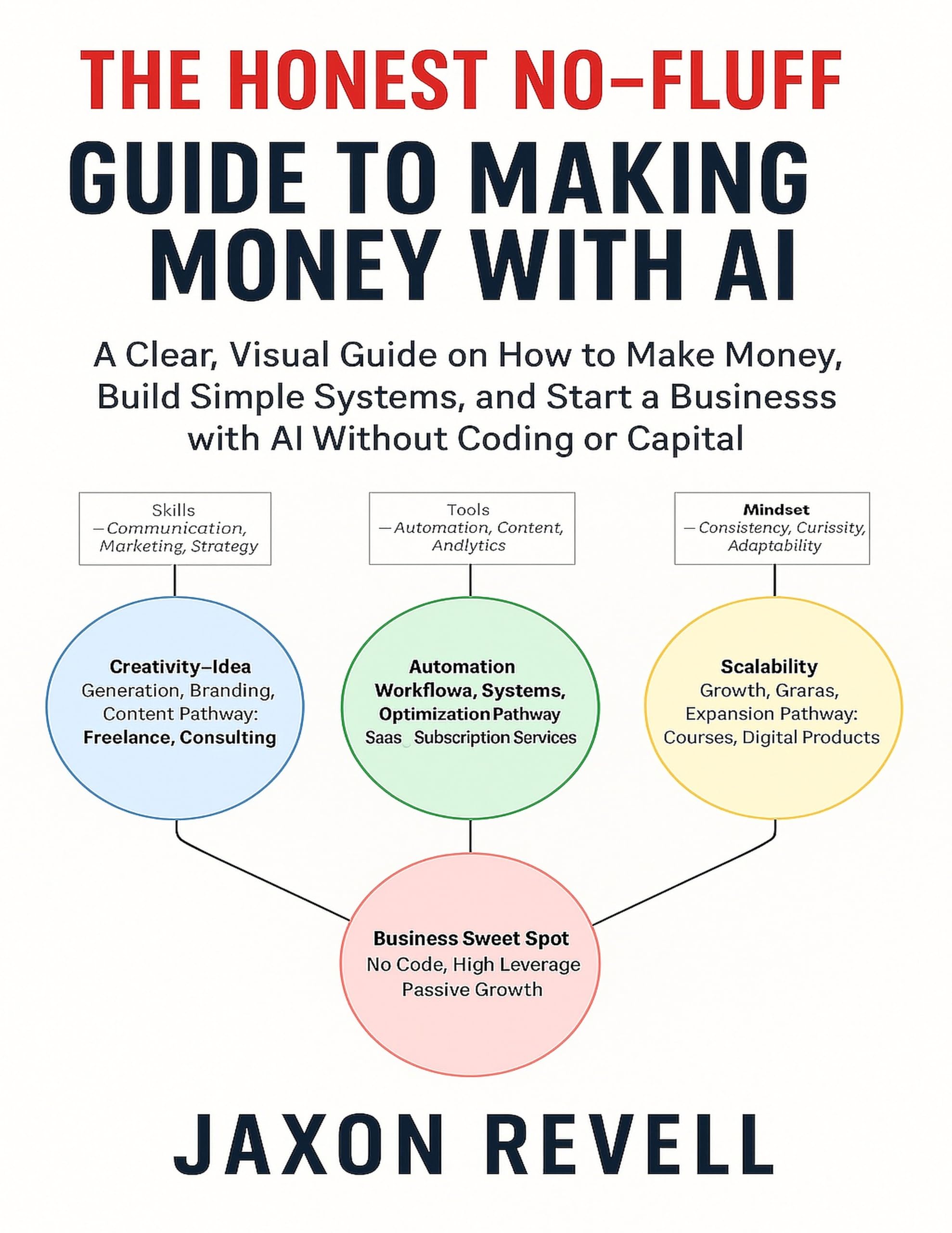 The Honest No-Fluff Guide to Making Money with AI: A Clear, Visual Guide on How to Make Money, Build Simple Systems, and Start a Business with AI Without Coding or Capital