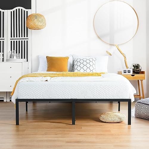 Miniatura 20 de PrimaSleep PT-2000 Marco de Cama de Acero Antideslizante de 35.5 cm de altura, simple y resistente, Acero, Negro