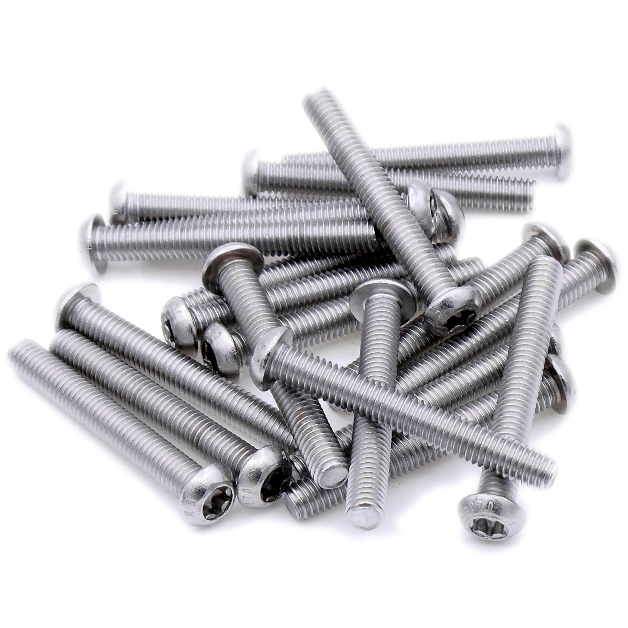 Singularity Supplies M4 (4Mm X 18Mm) Tx Socket Button Machine Screw (Bolt) - Stainless Steel (A2) (Pack Of 20)