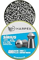 Vista 2 de Harpex Sirius .177 Cal Airgun Pellets – Diseño de cúpula de grano 13.1 – Pellets de plomo de precisión para tiro al objetivo, práctica