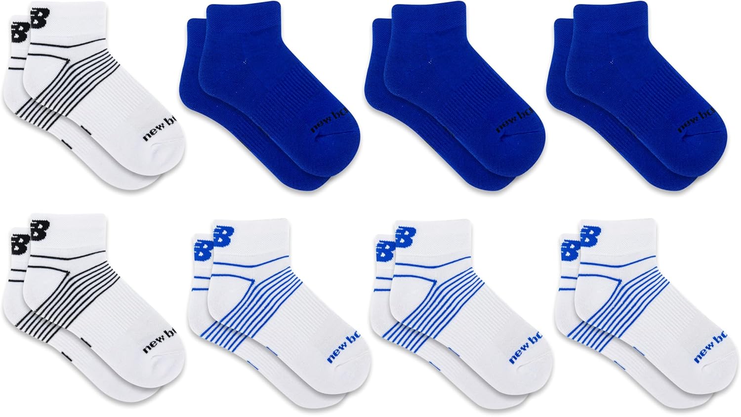 New Balance Kids' Performance Cushioned Low Cut Socks (8-Pairs) - Image 5