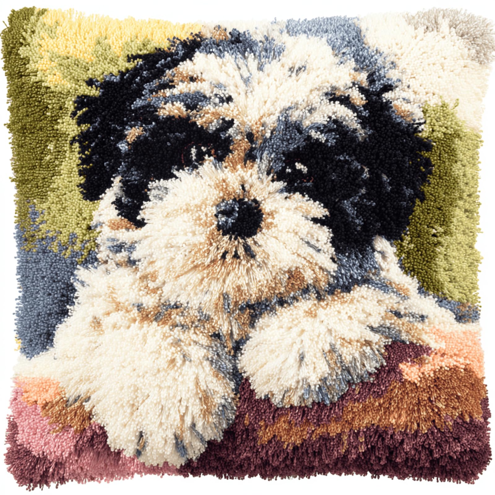 kitphoenix Latch Hook Cushion Kit Gift Set Shih Tzu