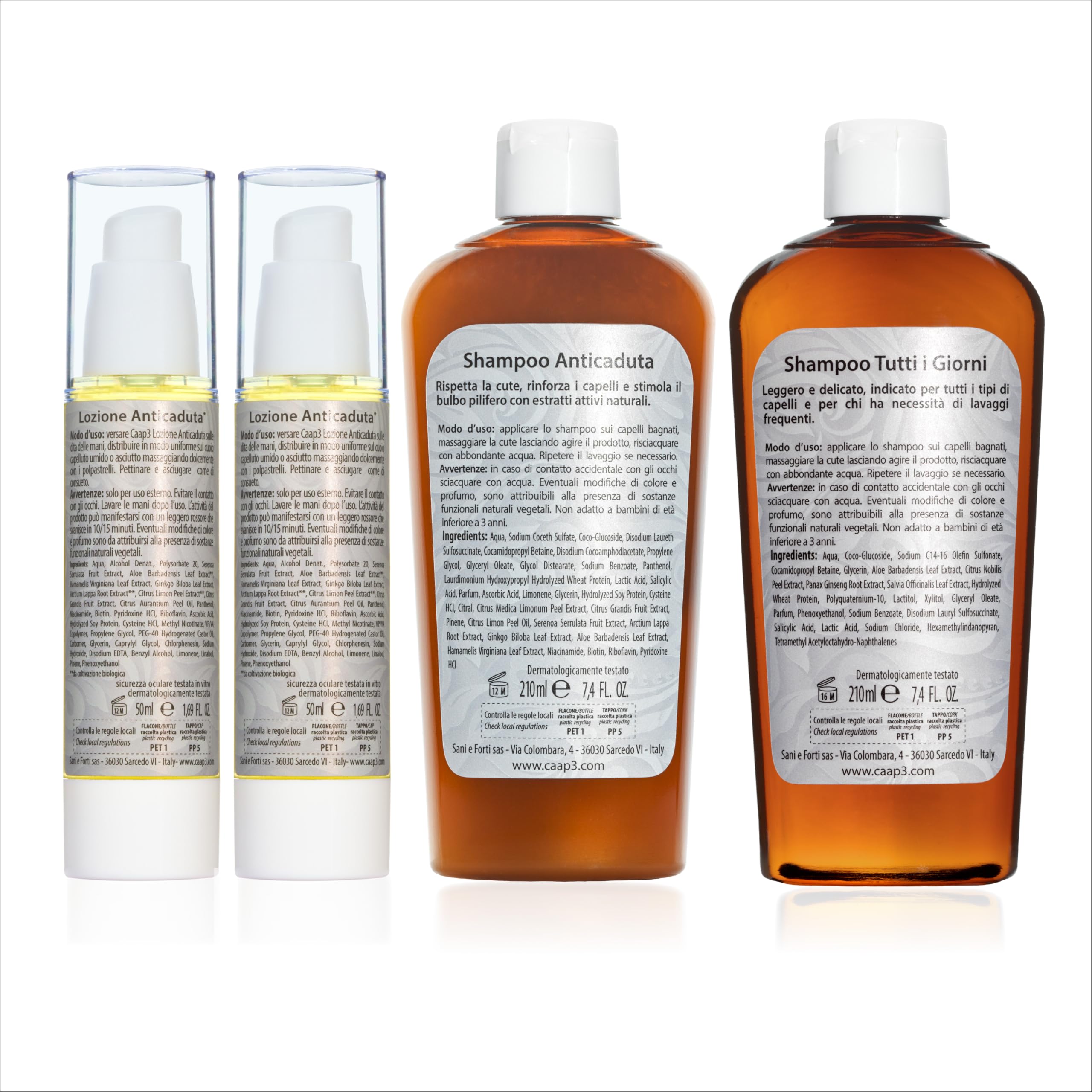 Lozione e Shampoo Anticaduta, la linea completa per cute e capelli. In OMAGGIO lo Shampoo Tutti i Giorni, pensato per accompagnare la normale routine di lavaggio nei diversi momenti dell'anno