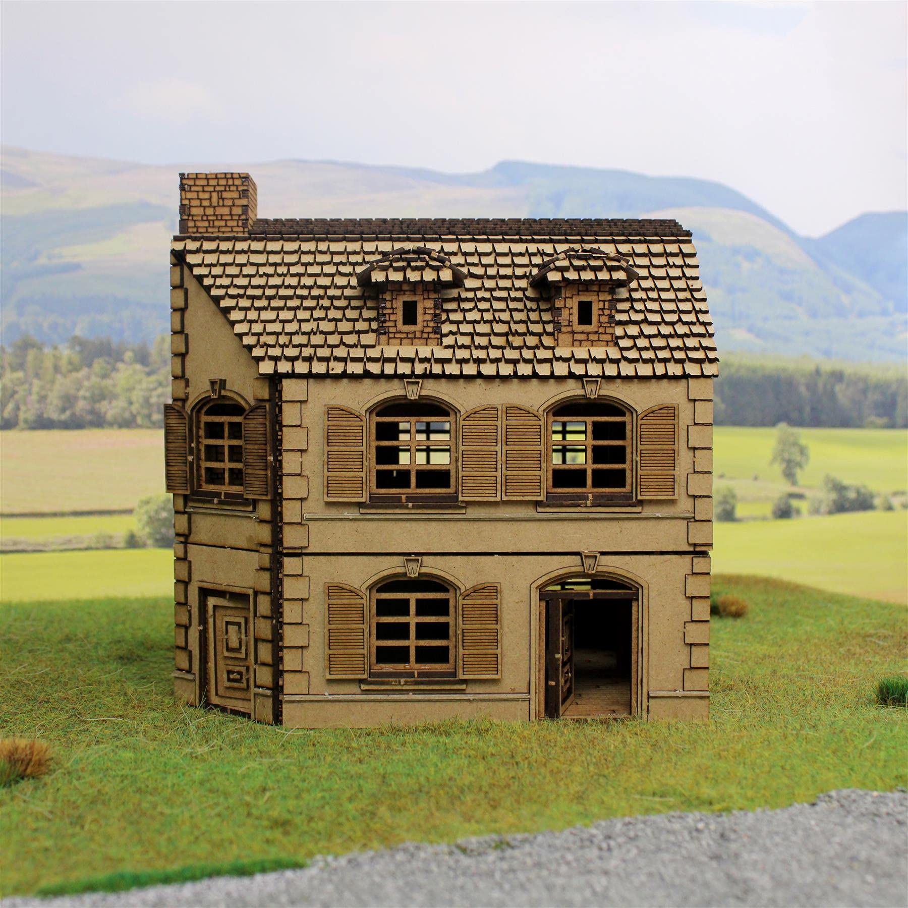 War World Gaming Intact Normandy House for Historical Wargames – 28 mm wycinany laserowo MDF budynek