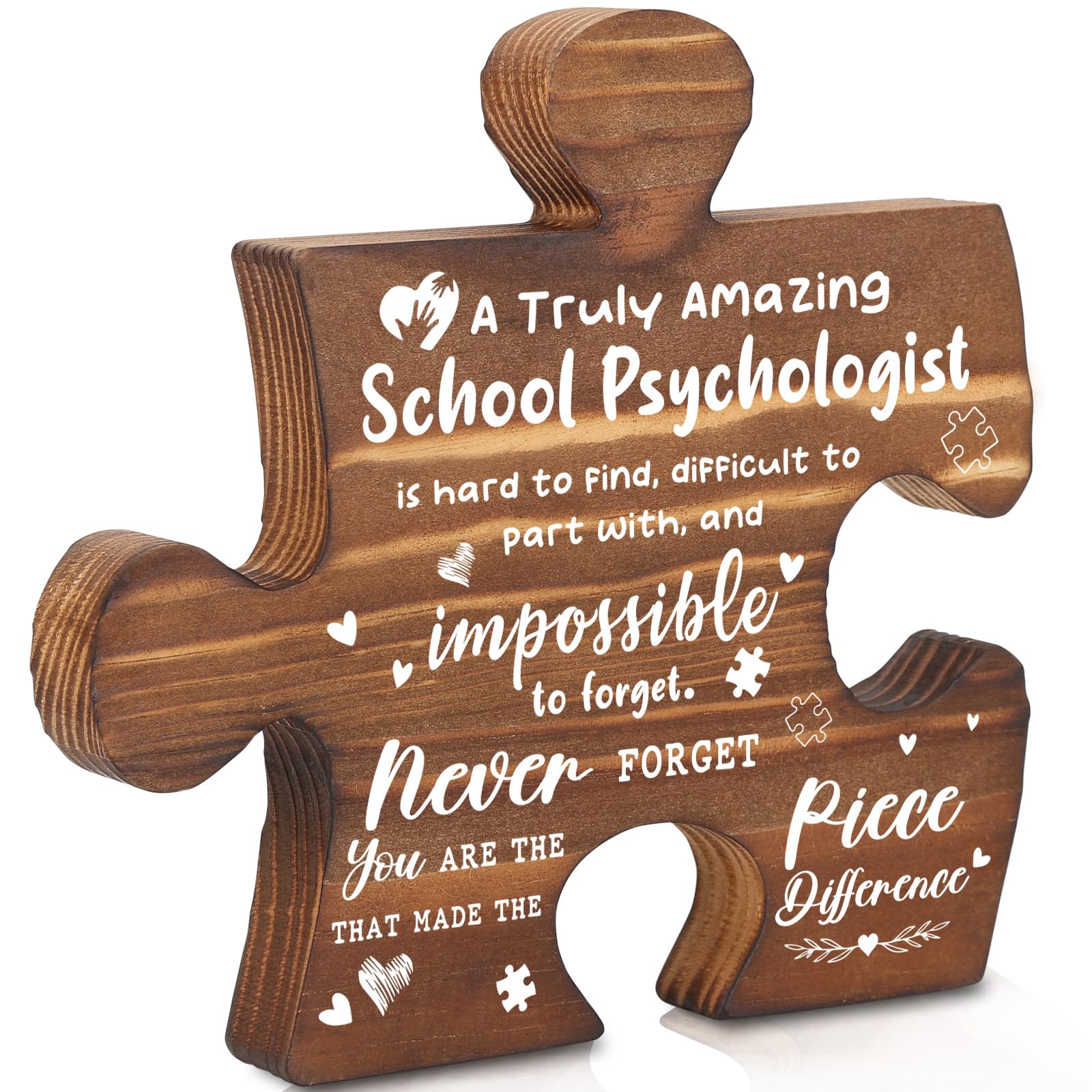 School Psychologist Thank You Appreciation Gifts, School Psychologist Office Decor Puzzle Piece Gifts Decorative Signs Plaques AXX03