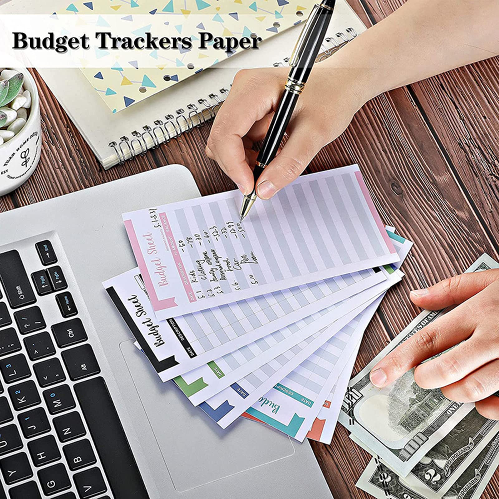 Lot de 28 classeurs budgétaires A6 – Classeur à anneaux en cuir avec enveloppes transparentes, feuilles de budget, étiquettes autocollantes et organiseur de billets pour voyage et agenda – Bleu