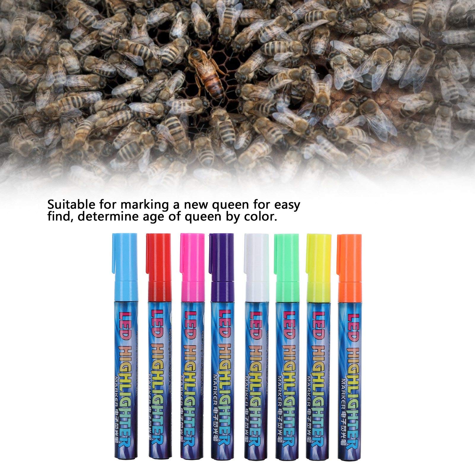 Queen Bee Marking Kit With 8 Queen Marking Pen 5 Queen