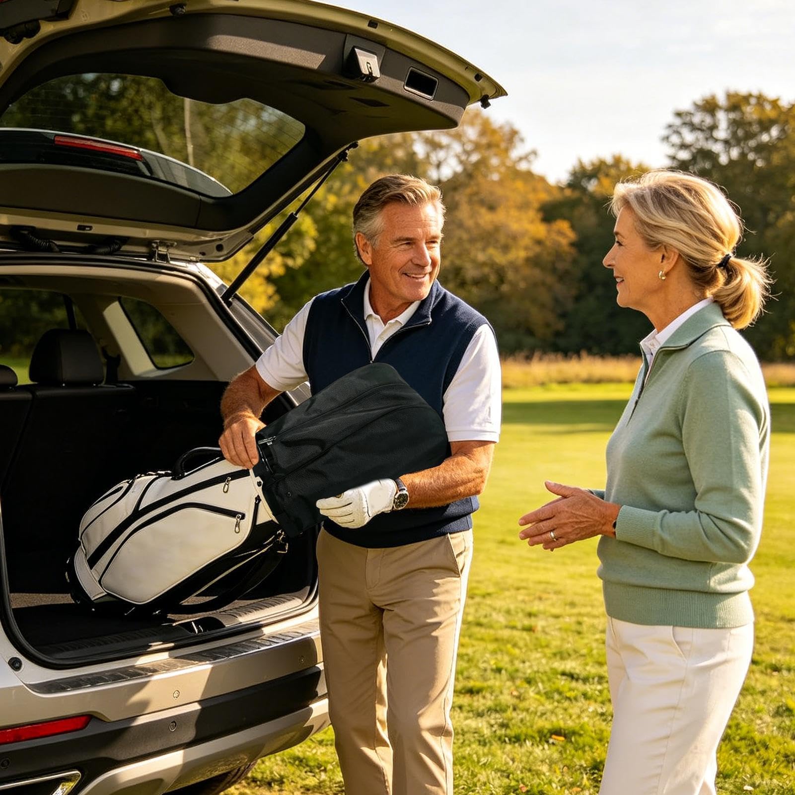 Copertura per sacca da golf, portatile, antipolvere, impermeabile, protezione antipioggia, per viaggi all'aperto, viaggi, spiaggia, uomini, donne, golfisti principianti