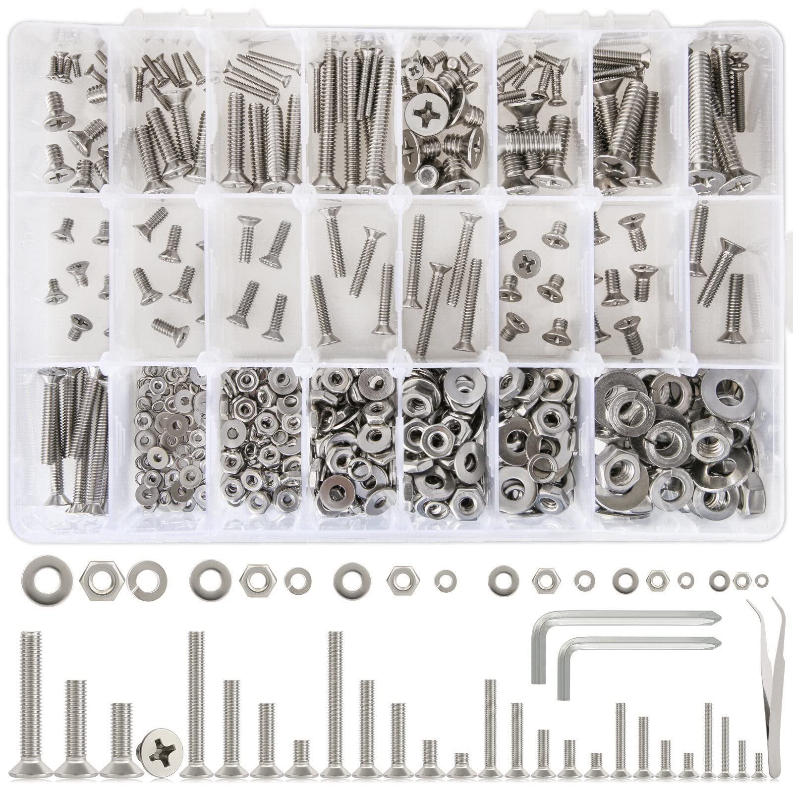 1115 Piece Bolt & Nut Set - Stainless Steel Hardware -10