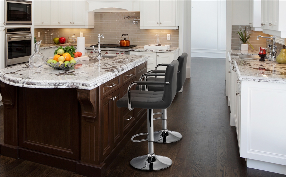 Yaheetech 4pcs Adjustable Bar Stools Kitchen Counter Barstools Bar