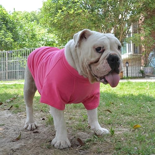 Miniatura 6 de Lovelonglong 2019 - Ropa para mascotas, Disfraces para Perro, Ropa Camisetas en blanco para Perros Grande Medianos Pequeños 100% Algodón 18 Colores,