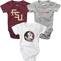 Vista 37 de Wes and Willy Baby College Team - Paquete de 3 mamelucos de algodón