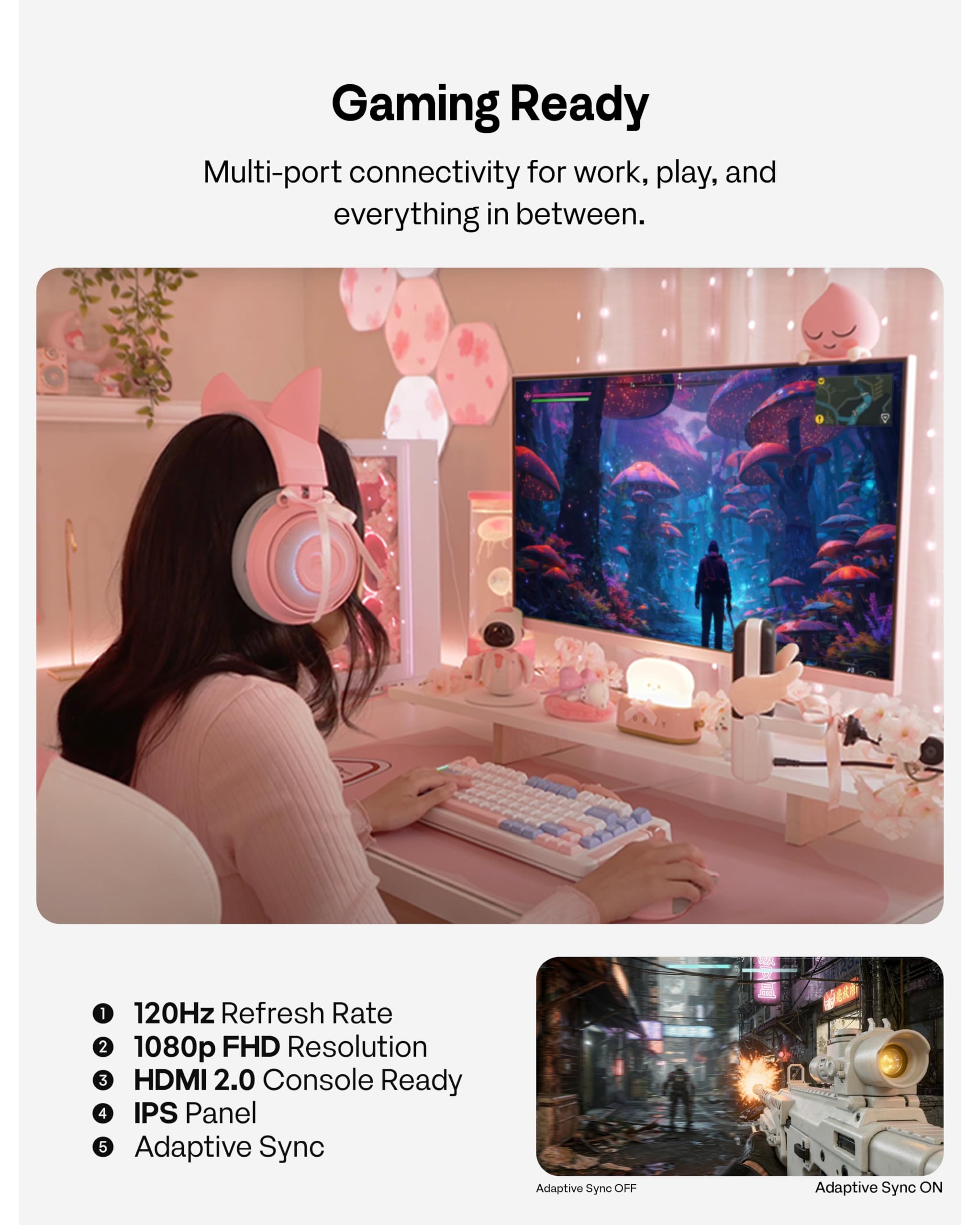 Amazon.co.jp: Pixio PX246 ウェーブピンク 24インチ 120Hz
