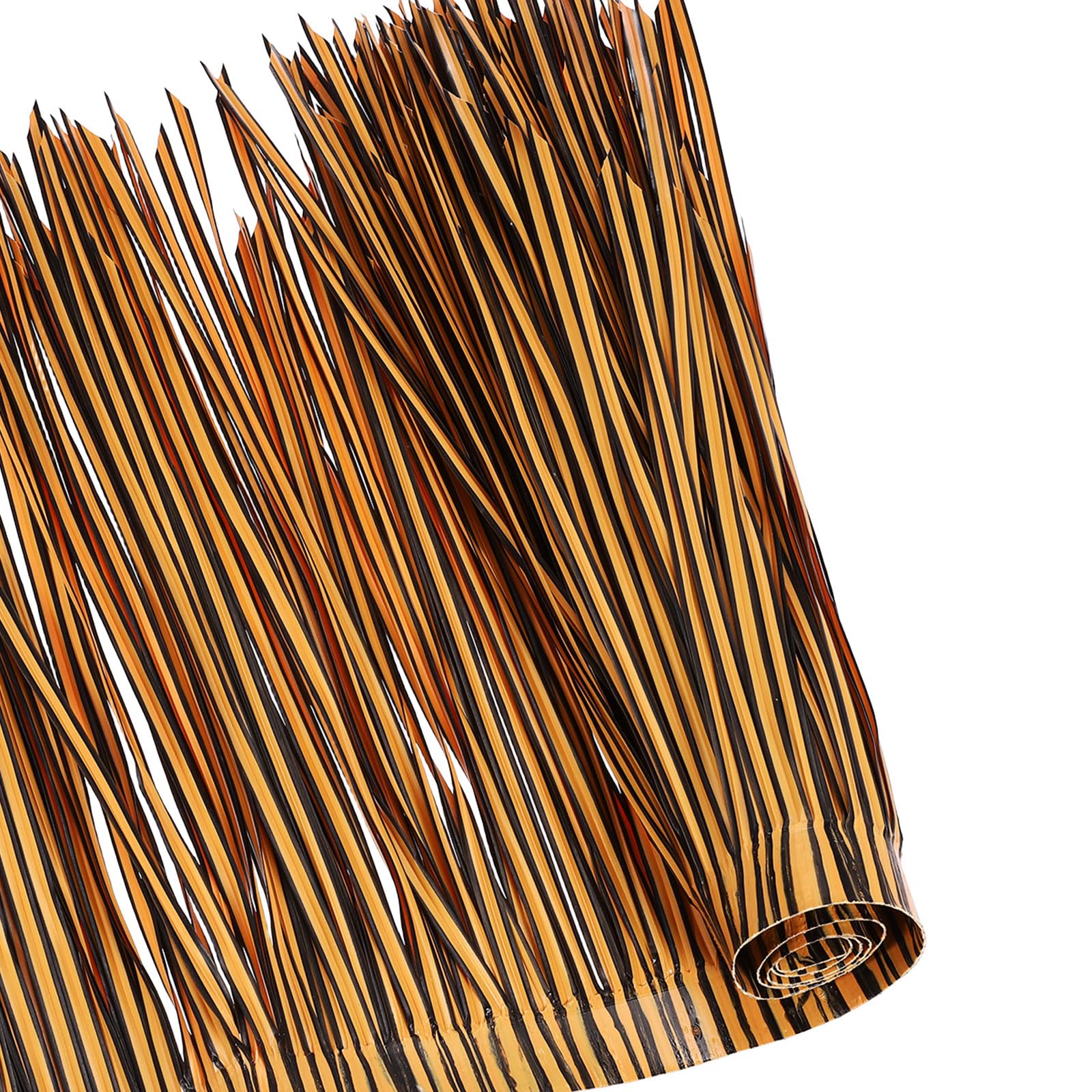 sourcing map Tiki Straw Roof 40" x 20" Mexican Artificial Palm Straw Rolls Hut Grass Skirting Roof for Garden Patio Tiki Bars Fence Party Decoration, Black Streak Grass