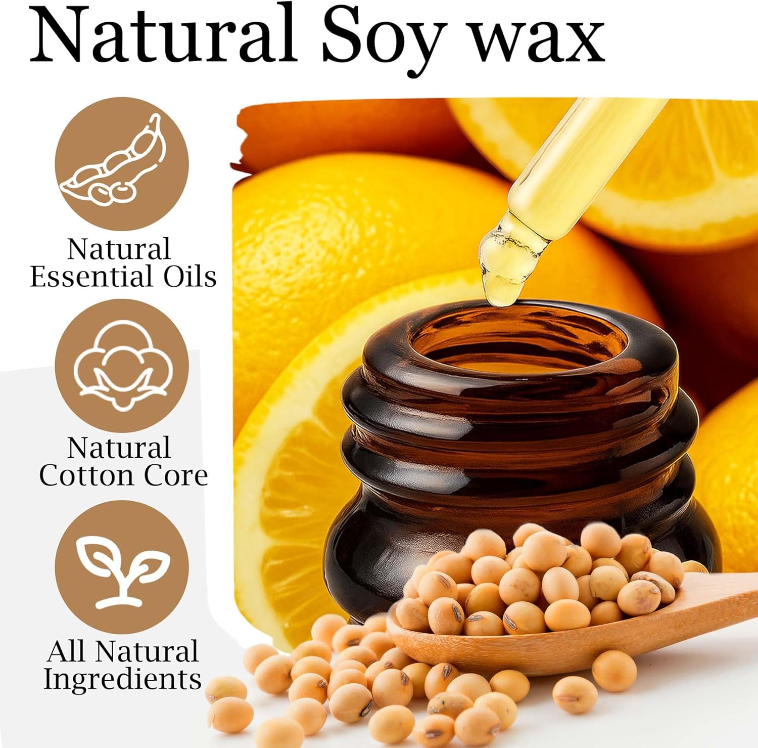 Lihome Candles Gifts for Women - Scented Candles, Natural Soy Wax Candles for Home Scented Perfect for Christmas, Birthday, Mother's Day, Lemon Candle - Image 3