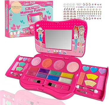 Jameelia Kids Makeup Sets For Girls Play Makeup For Little Girls Makeup For Children Ages 4 5 6 7 8 Years Old Non Toxic Amazon Co Uk Toys Games