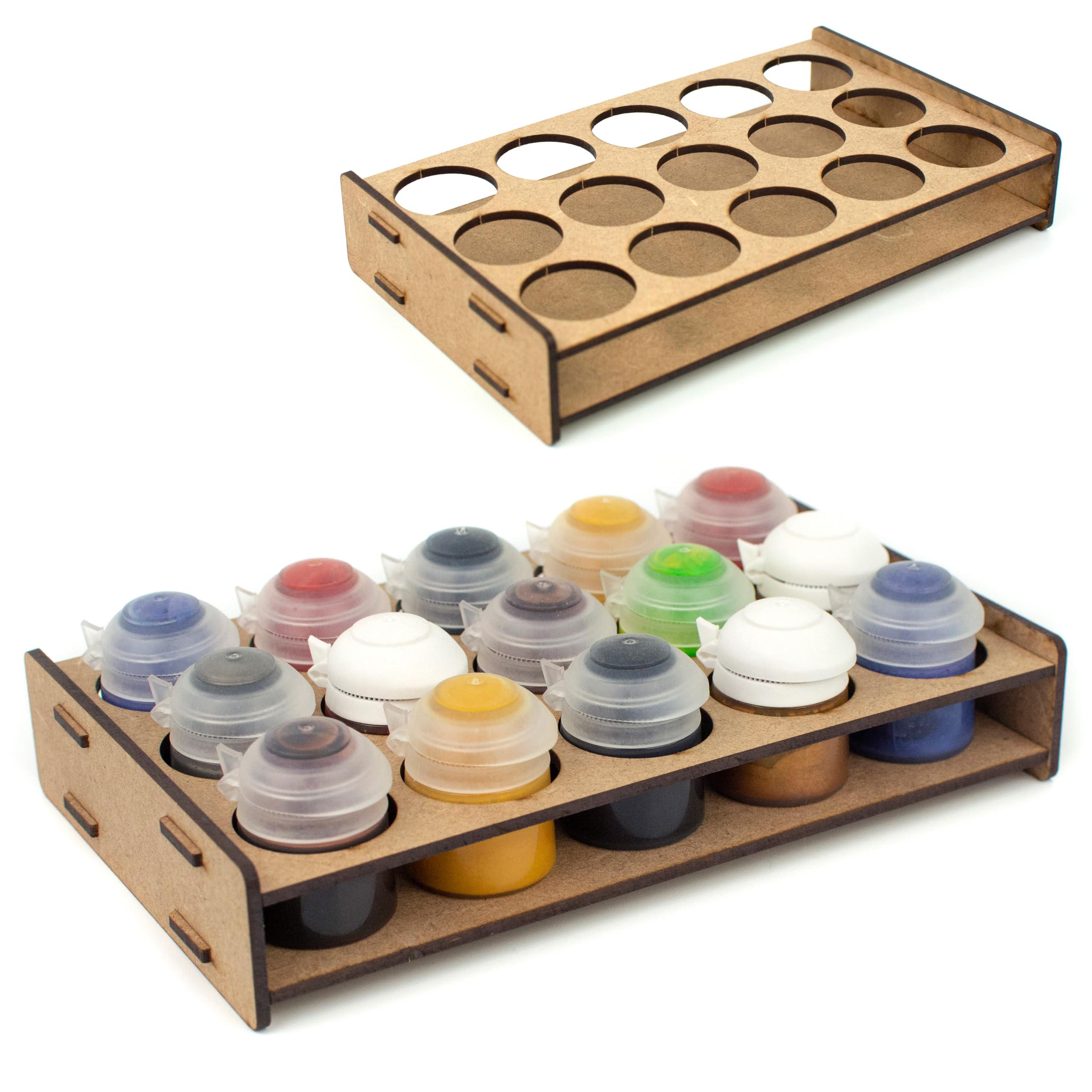 PROSCALE Mini Paint Holder for Miniatures &amp; Modeling, Compact Project Paint Organizer Tray for 33mm Pots, Portable Tabletop Paint Rack, Compatible with Citadel (33mm)