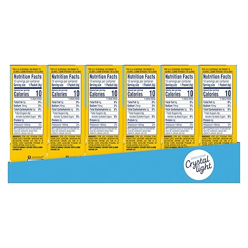 Miniatura 7 de Crystal Light - Mezcla de bebida en polvo con sabor natural a limonada (paquete de 120 unidades, 12 cajas de 10 paquetes para llevar)