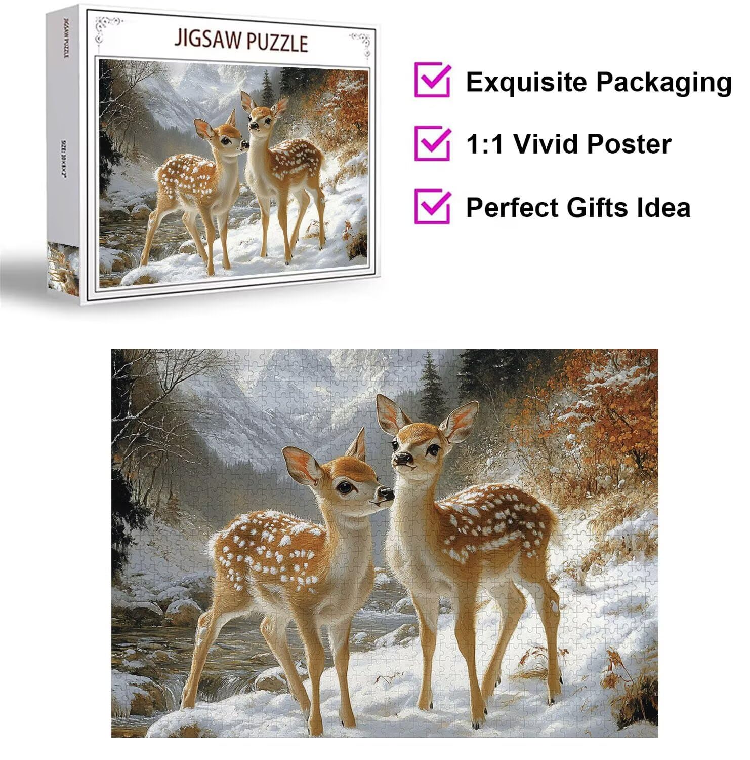 Puzzle 4000 Pezzi cervo Puzzle Classici per Gioco Familiare, n-437 | Impossibile Puzzles, Intrattenimento Creativo, Rilassamento Intelligence, Regalo per Amore e Amico, Decorazioni Casa, Foreste