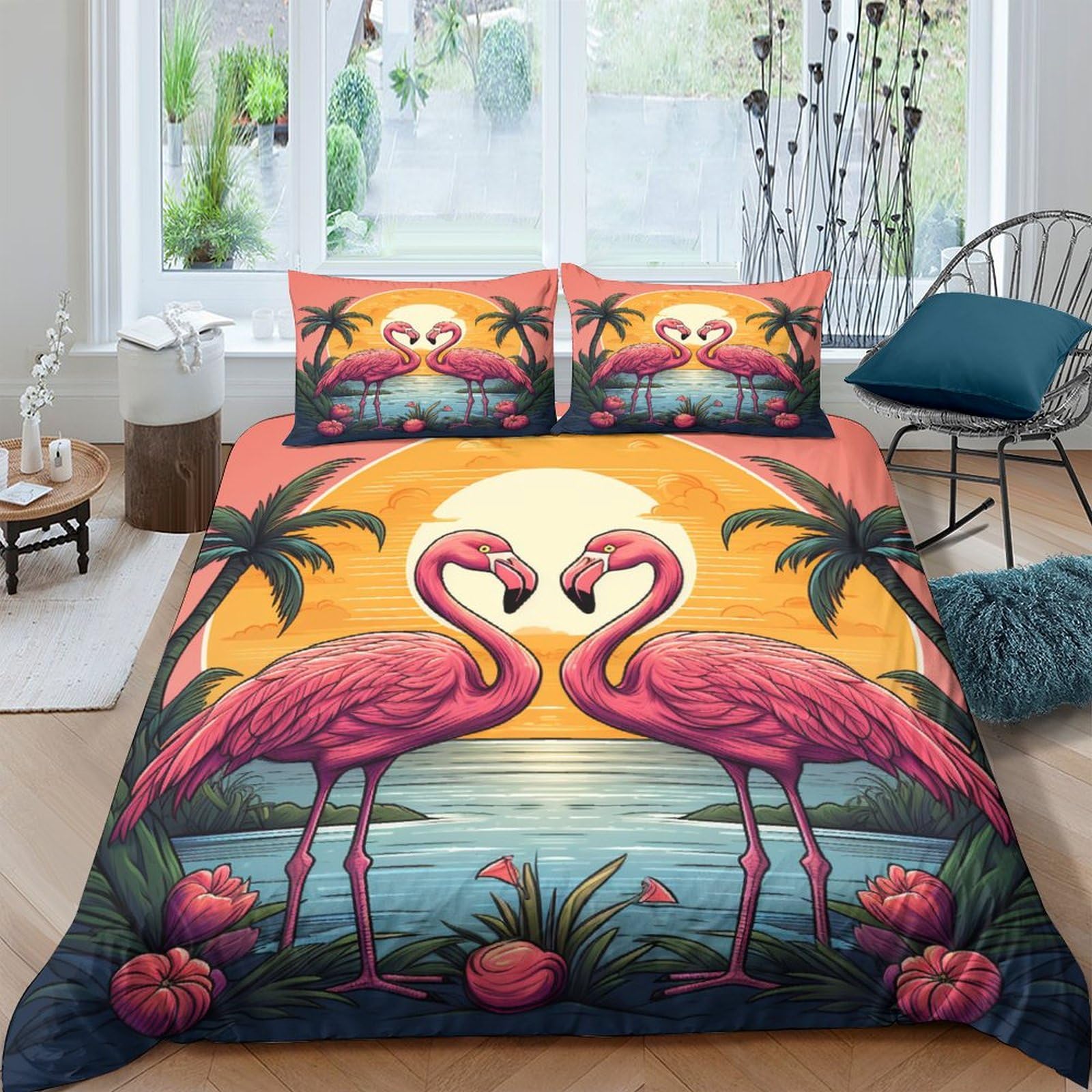 Housse de couette animaux 3D king size parure de lit microfibre infroissable zip facile