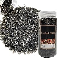 Vista 14 de HappyFiller 1.3 LB de arena de vidrio triturado verde oscuro, piezas de vidrio roto, piedras de terrario trituradas para arte de resina
