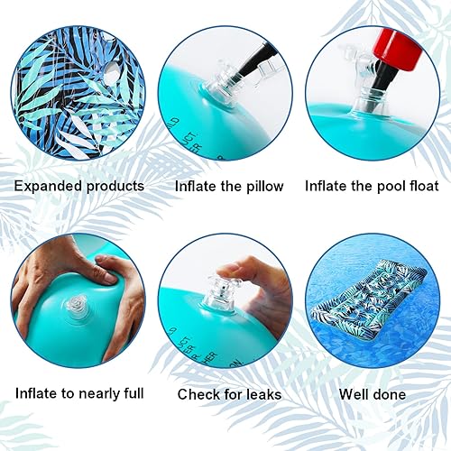 Miniatura 4 de Raft Pool Float Lounge - Adult Size, Inflatable Pool Float with Headrest, Ultra-Comfort Cooling