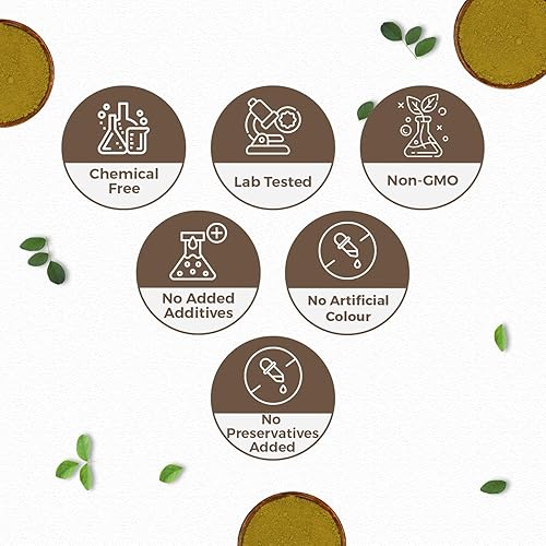 Miniatura 8 de CARMEL ORGANICS Hojas de henna en polvo (8 onzas o 8.01 oz) para el color del cabello  Hecho con hojas de henna naturales y puras  Sin conservantes