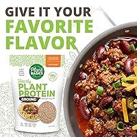 Vista 5 de Plant Basics - Proteína vegetal abundante - Molida sin sabor, 1 libra, sin OMG, sin gluten, baja en grasa, baja en sodio, vegano, sustituto de carne