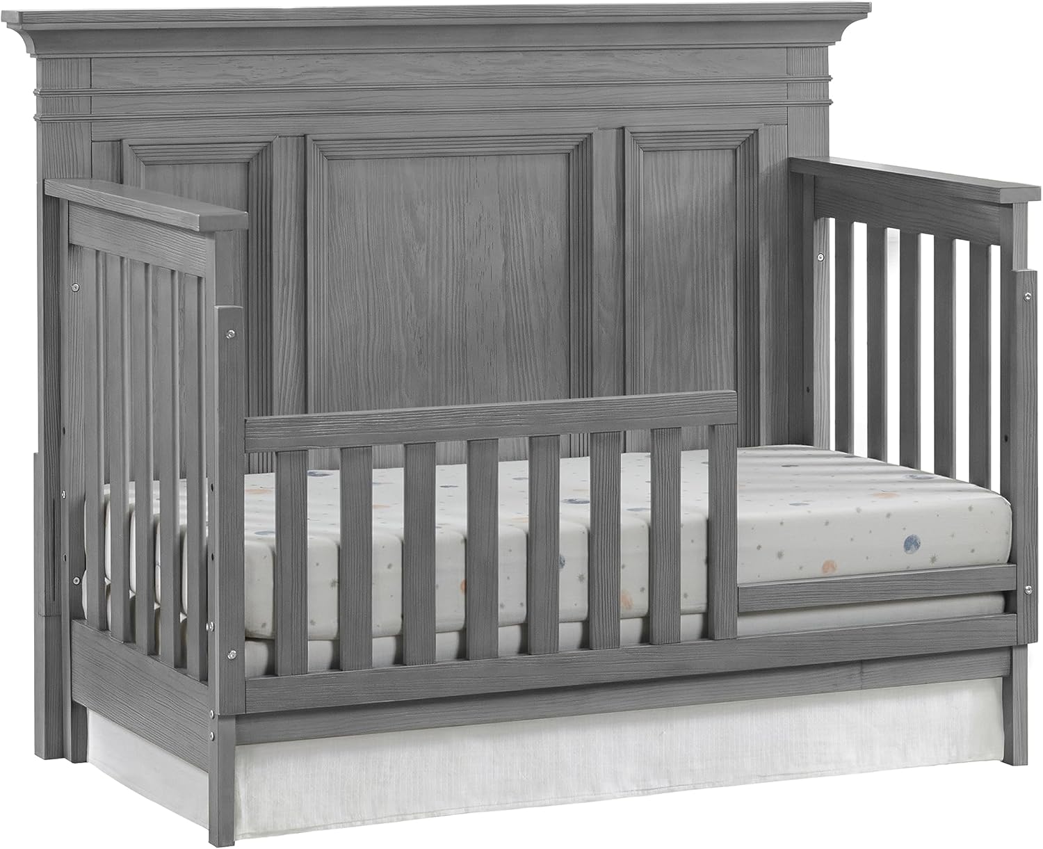 Oxford Baby Weston Crib to Toddler Bed Guard Rail Conversion Kit, Dusk Gray, Green Guard Gold Certified