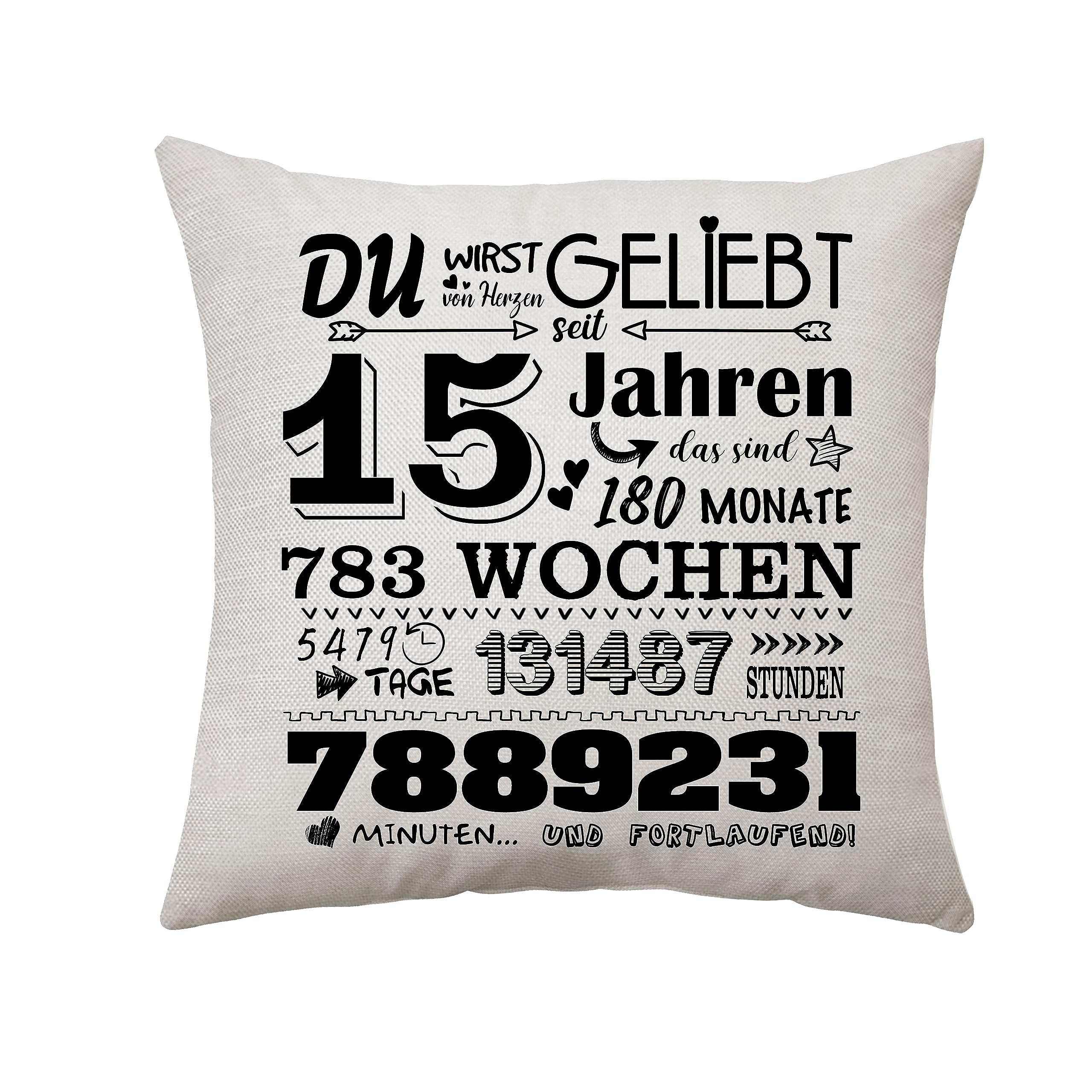 Aconesong Geburtstagsgeschenk für Frauen Männer Zierkissenbezüge Geschenk für Sie 6-50 Jahre Geschenke für Mama Tante Papa Oma Opa Schwester Freund Geburtstagsgeschenke Ideen Kissenbezug 45 x 45 cm