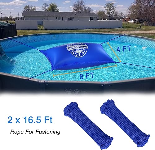 Miniatura 2 de Almohadas de piscina de 4 x 8 pies para piscinas sobre el suelo, 0.016 in ultra gruesas y resistentes al frío sobre el suelo, almohada de piscina de