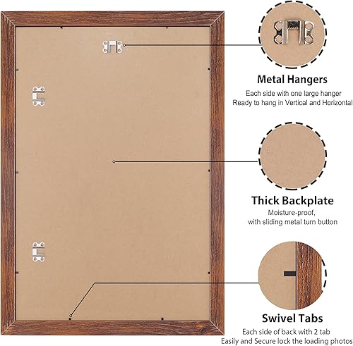 Vista 150 de LaVie Home - Portarretratos de 18 x 24 pulgadas, fotos de 16 x 20 pulgadas con paspartú, de 18 x 24 pulgadas sin paspartú, plexiglás pulido, Negro