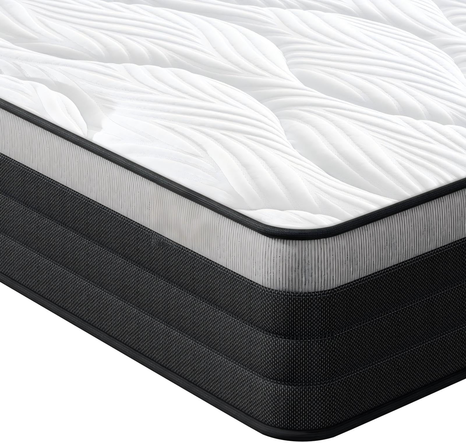 koorlian Single Mattress, 27cm Individual Pocket Spring Hybrid Mattress,10.6 inch 3FT Single Bed Mattress in a Box with Memory Foam and Supportive Pocket Sprung, Motion Isolation, Medium Firm
