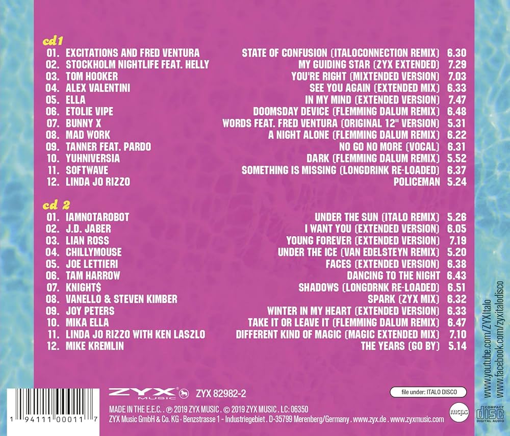 洋楽 Various  Artists    Cd VARIOUS ARTISTS - Zyx Italo Disco New Generation 15 - Amazon