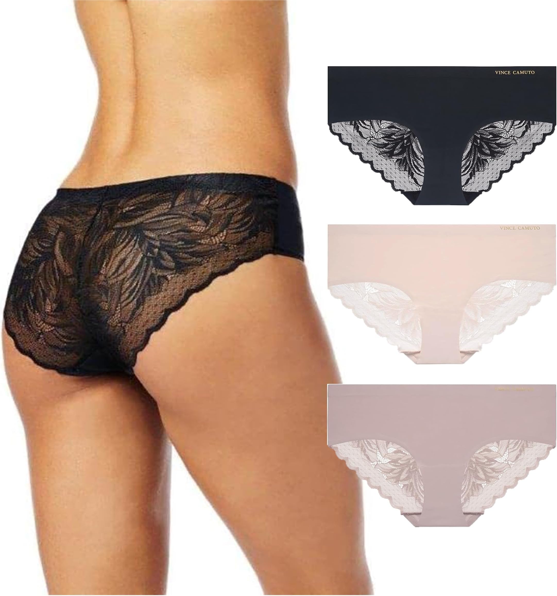 Women’s Hipster Underwear, Soft Seamless Lace, Breathable Ladies Panties, 3/6 Pack, Ropa Interior de Mujer