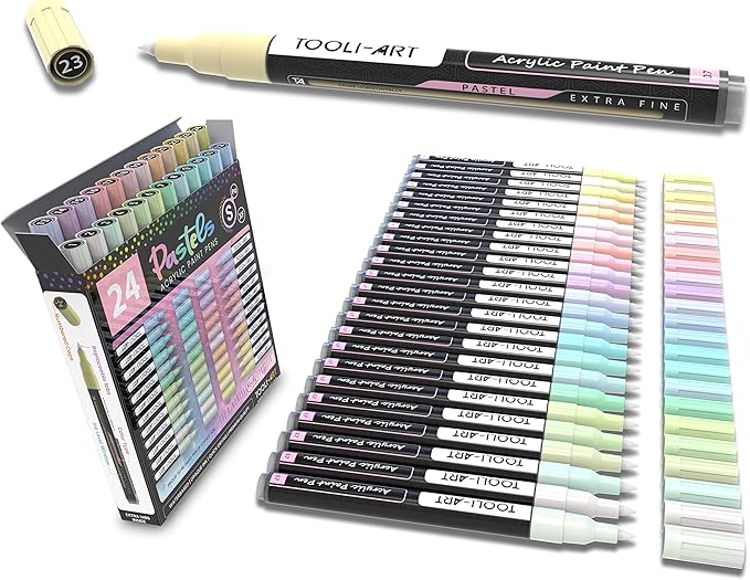 TOOLIART Acrylic Paint Markers Paint Pens Special Colors