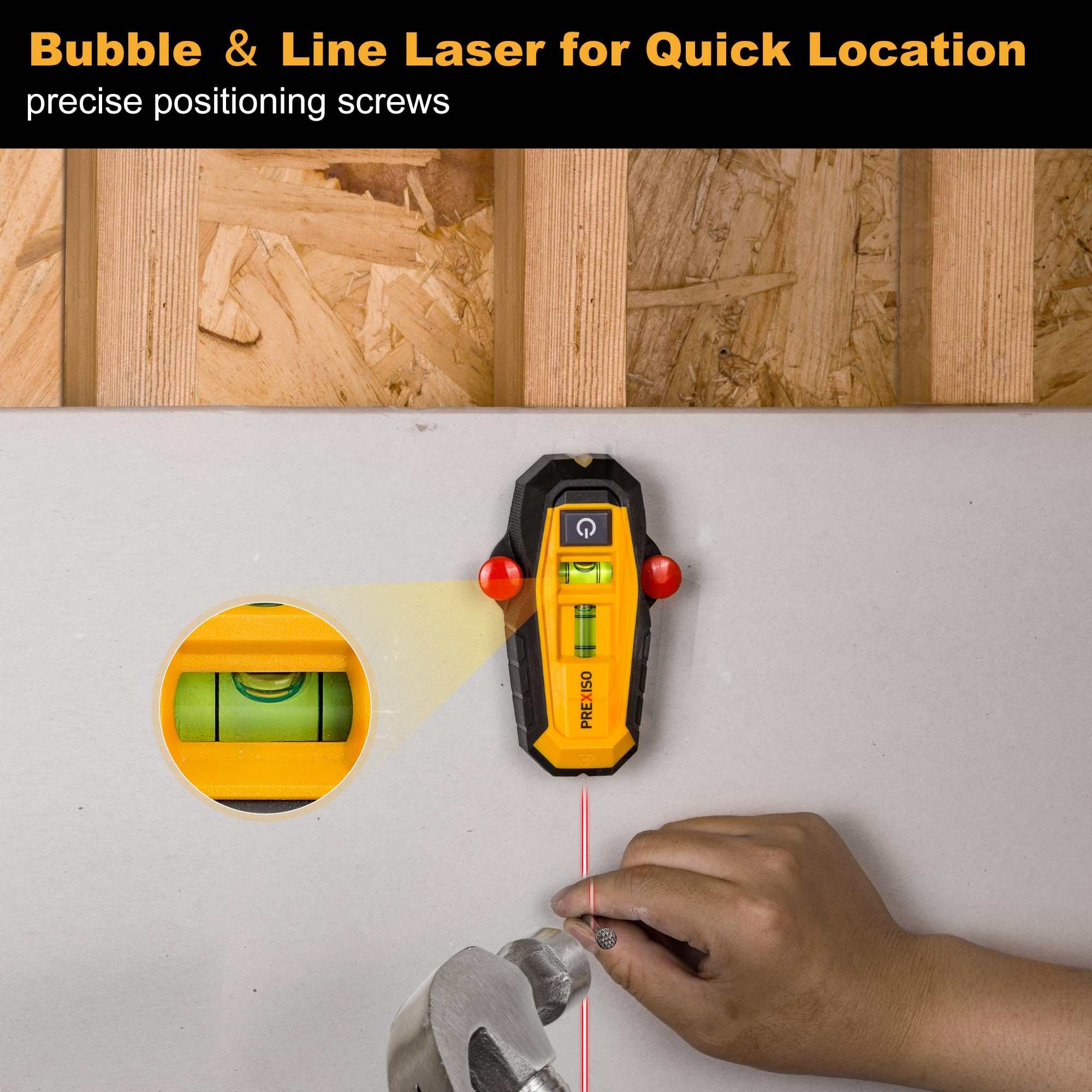 PREXISO Magnetic Stud Finder with Laser Level - Image 4