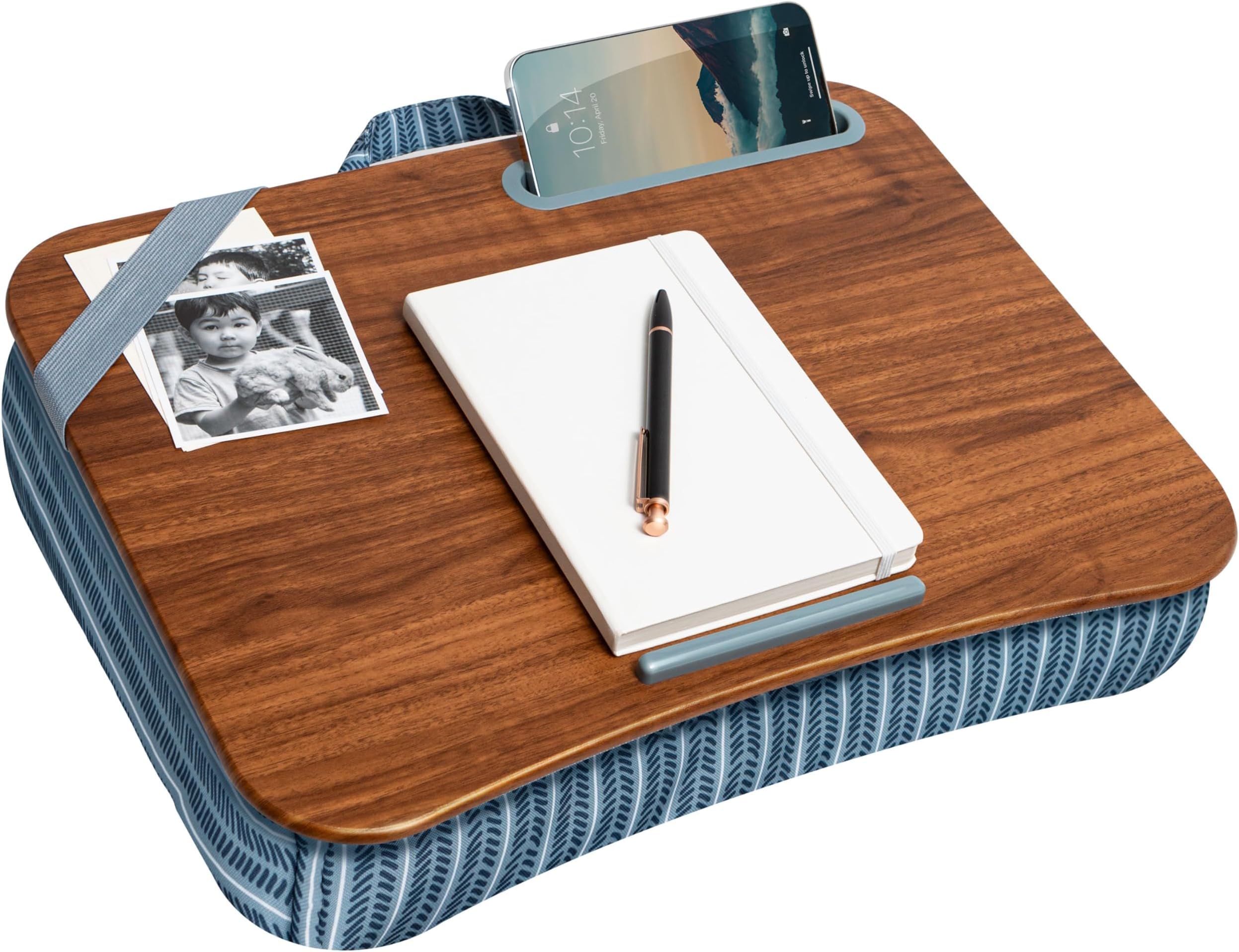 LAPGEAR Designer Lap Desk with Phone Holder and Device Ledge - Arrow Stripes - Fits up to 15.6 Inch Laptops - Style No. 45411,(Pack of 8)