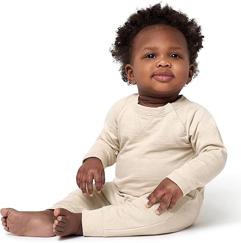 Miniatura 2 de Gerber Paquete de 2 mamelucos de pierna larga para bebé niño, Bronceado y Gris Oscuro