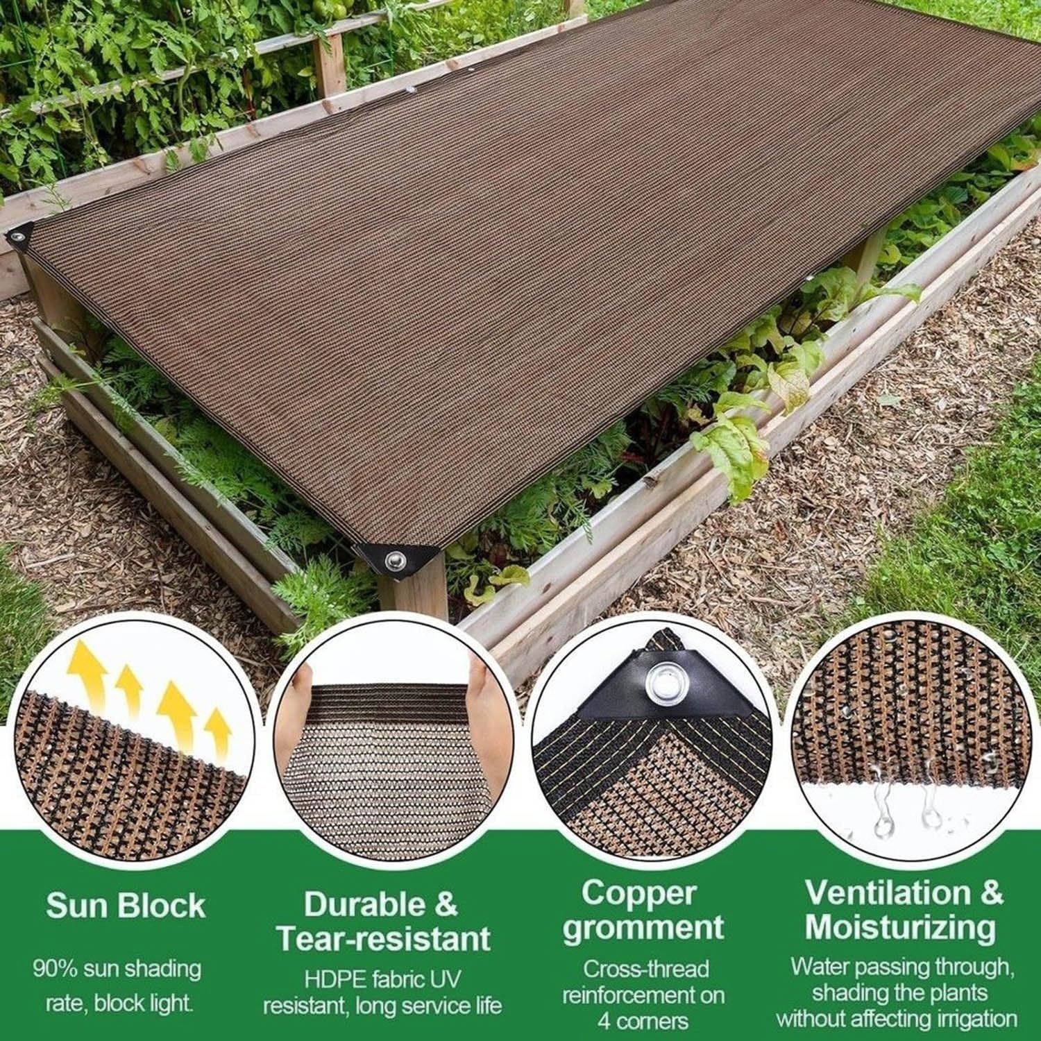 1x2M 3x2M 4x5M Schattierungsnetz mit ÖsenTerrassen Pergolen & Gewächshäuser UVbeständig Atmungsaktiv langlebig (12x14m)